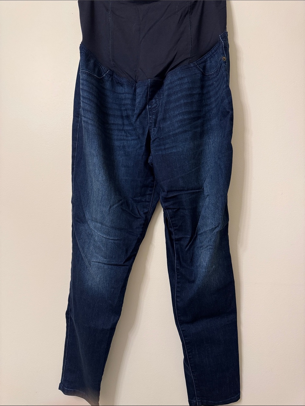 Isabel Maternity Dark Wash Skinny Jeans with Stretch Panel